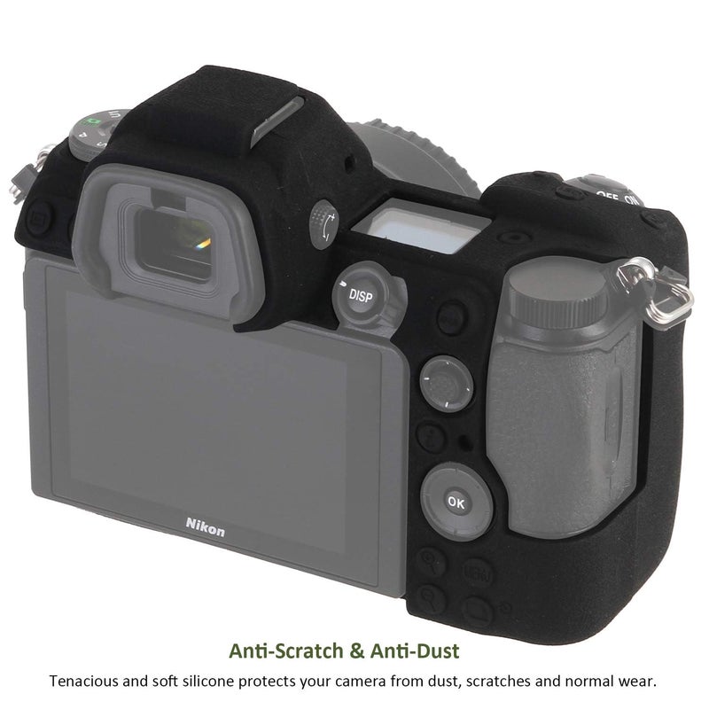 Easy Hood Camera Case Compatible with Nikon Z6 Z7 Z6 II Z7 II Digital Camera, Anti-Scratch Soft Silicone Rubber Housing Case Shell Protective Camera Cover Skin Protector (Black) - Image 3